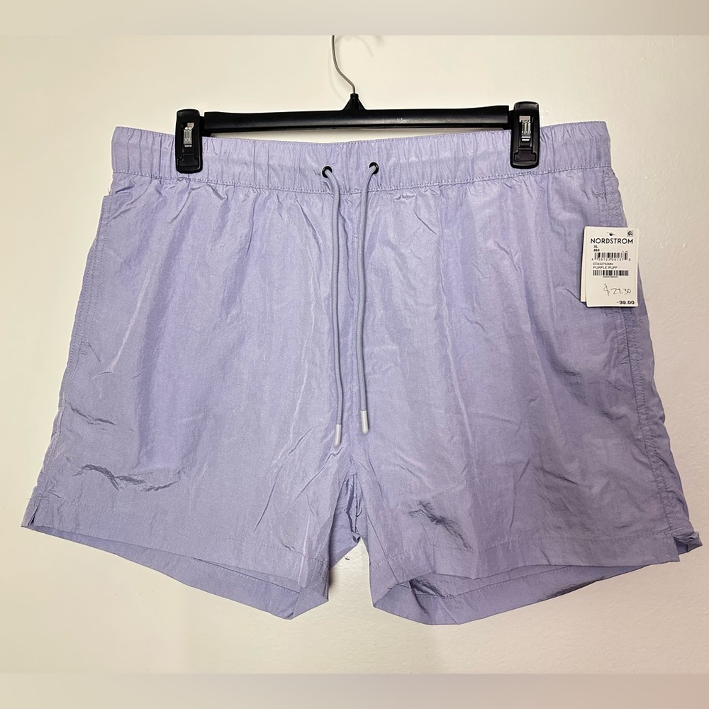 NWT Open Edit Purple Nylon Swim Trunk Shorts Sz XL